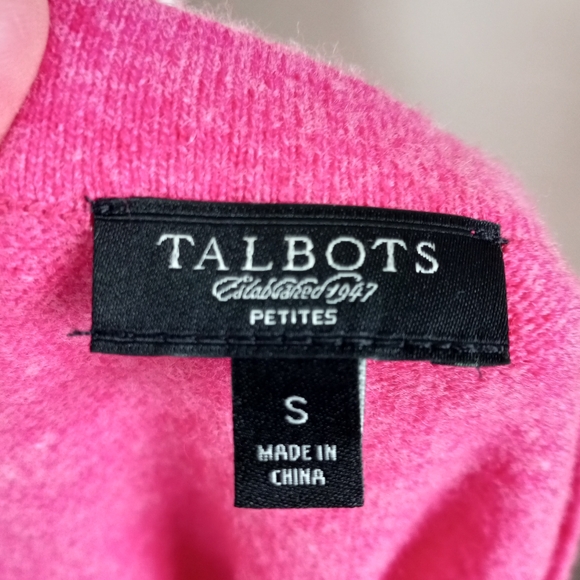 Talbots Petites Pink Lambswool Rabbit Hair Button Up Cardigan Sweater Womens S - Picture 4 of 5